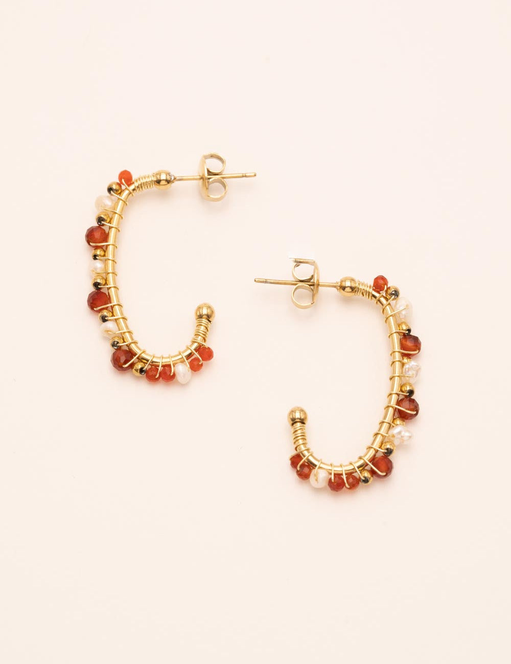 Boucles Bohm Paris - Ambre Boucles D'oreilles Bohm Paris Cornaline 