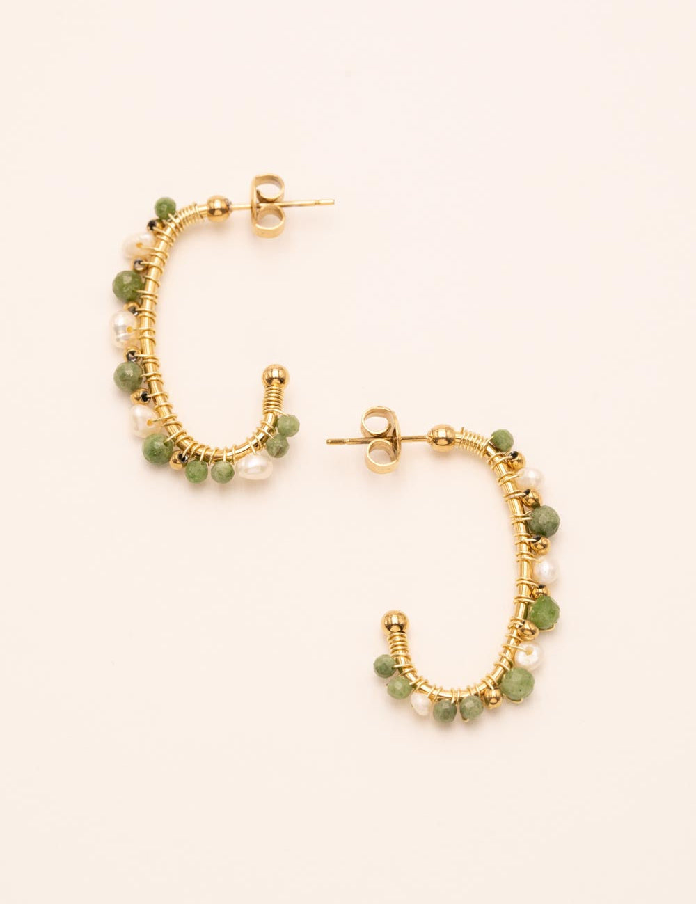 Boucles Bohm Paris - Ambre Boucles D'oreilles Bohm Paris Jaspe lemon 