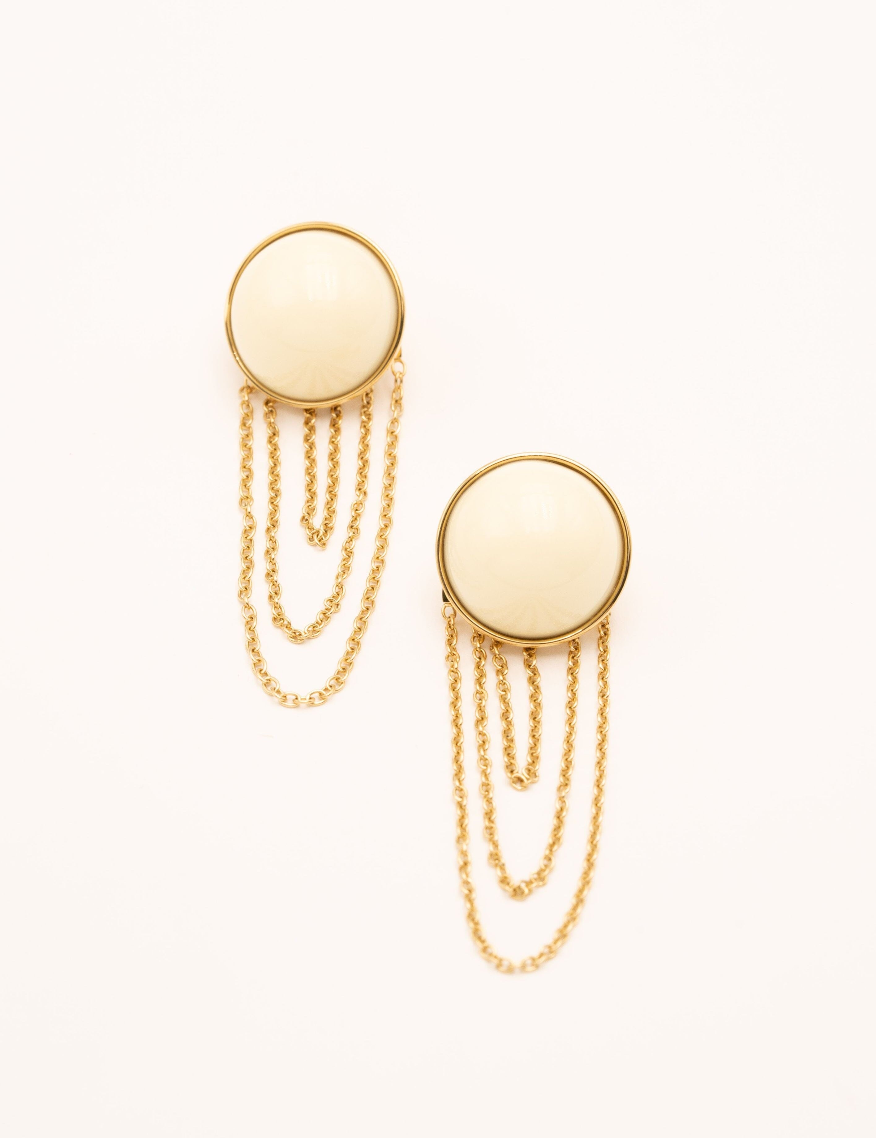 Boucles Bohm Paris - Assia Boucles D'oreilles Bohm Paris Blanc acétate 