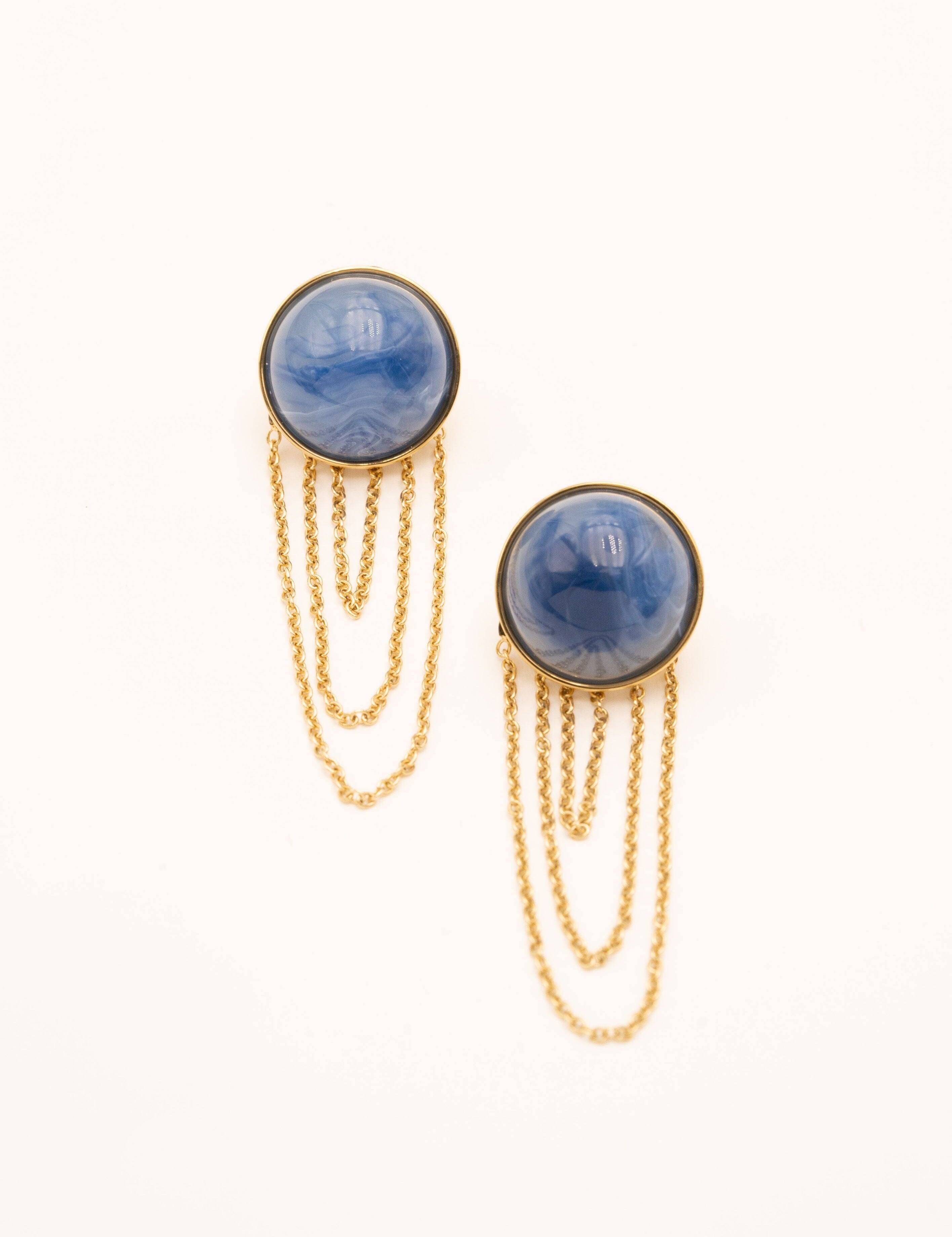 Boucles Bohm Paris - Assia Boucles D'oreilles Bohm Paris Bleu acétate 