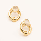 Boucles Bohm Paris - Azra Boucles D'oreilles Bohm Paris blanc oeil de chat 