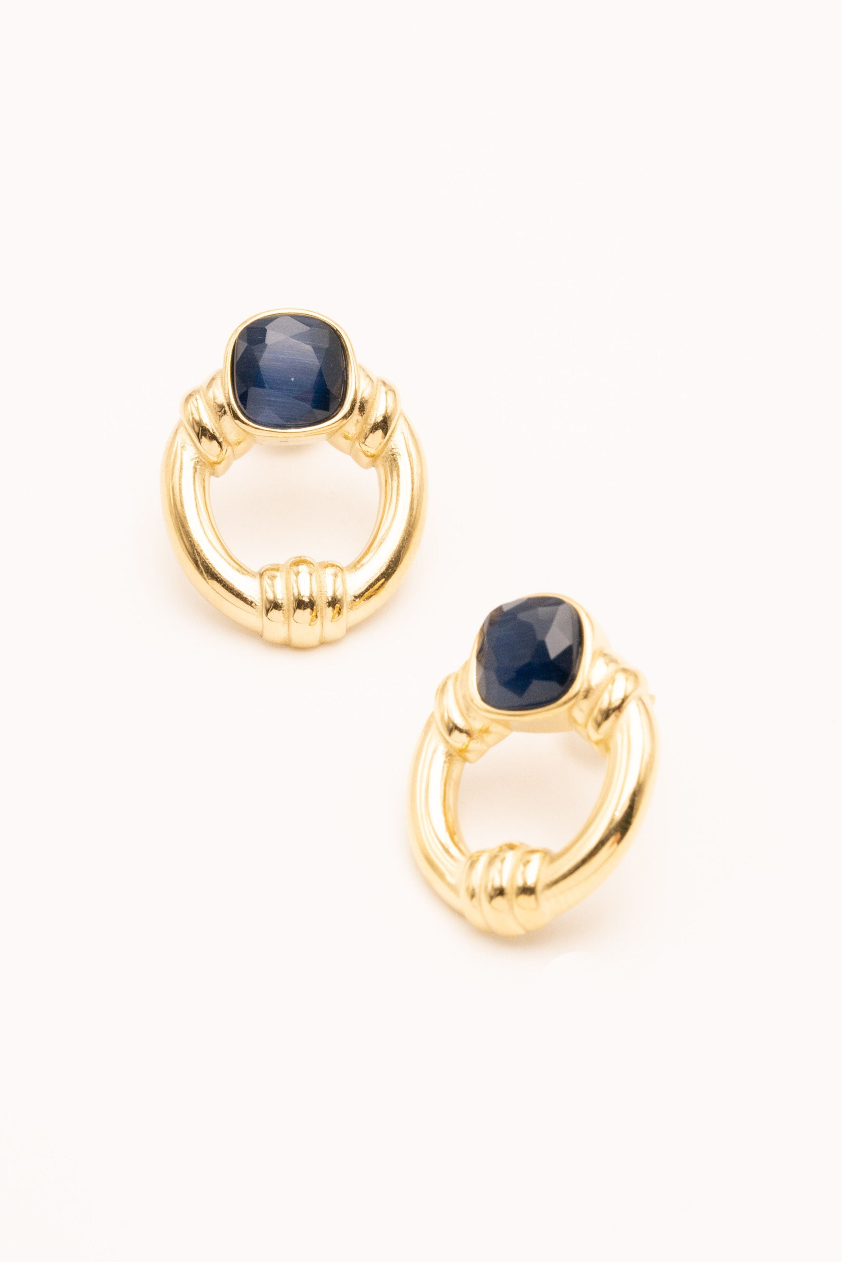 Boucles Bohm Paris - Azra Boucles D'oreilles Bohm Paris bleu oeil de chat 