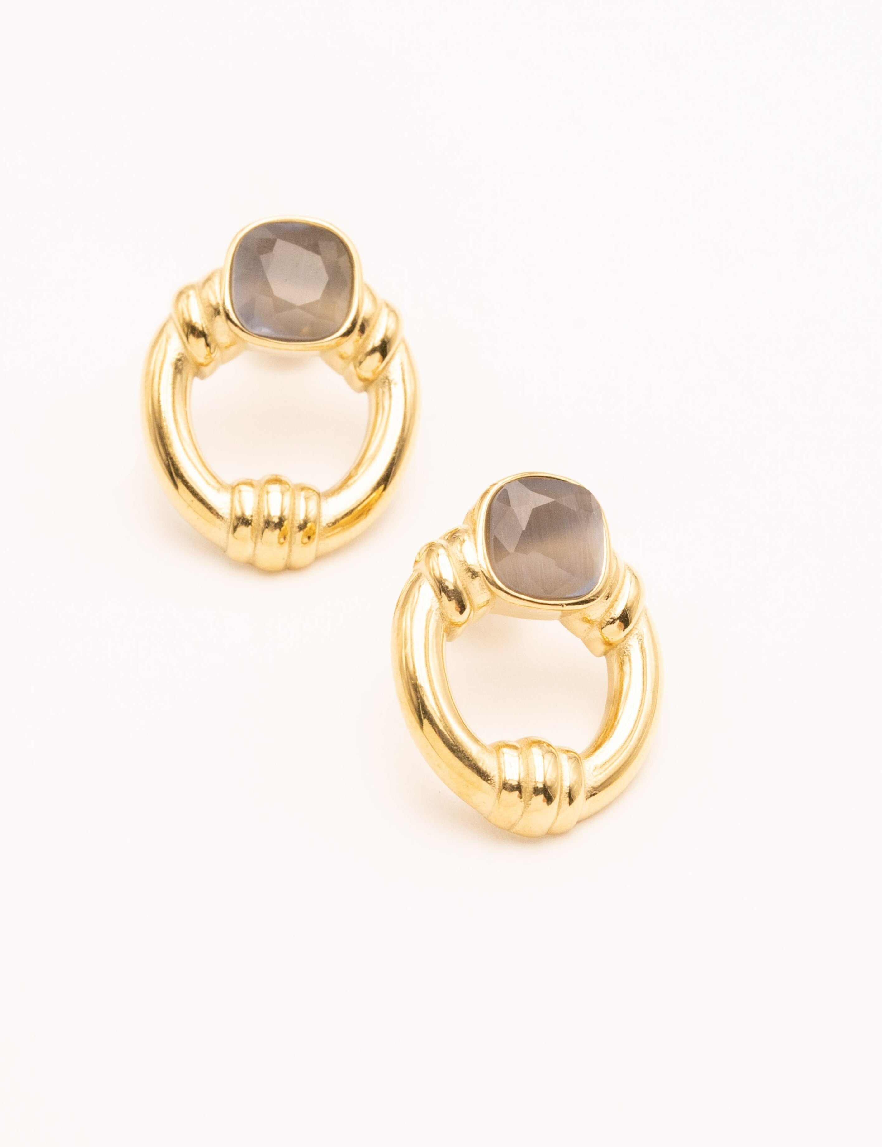Boucles Bohm Paris - Azra Boucles D'oreilles Bohm Paris gris oeil de chat 