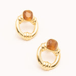 Boucles Bohm Paris - Azra Boucles D'oreilles Bohm Paris marron rose oeil de chat 