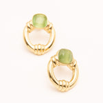 Boucles Bohm Paris - Azra Boucles D'oreilles Bohm Paris vert clair oeil de chat 