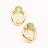 Boucles Bohm Paris - Azra Boucles D'oreilles Bohm Paris vert clair oeil de chat 