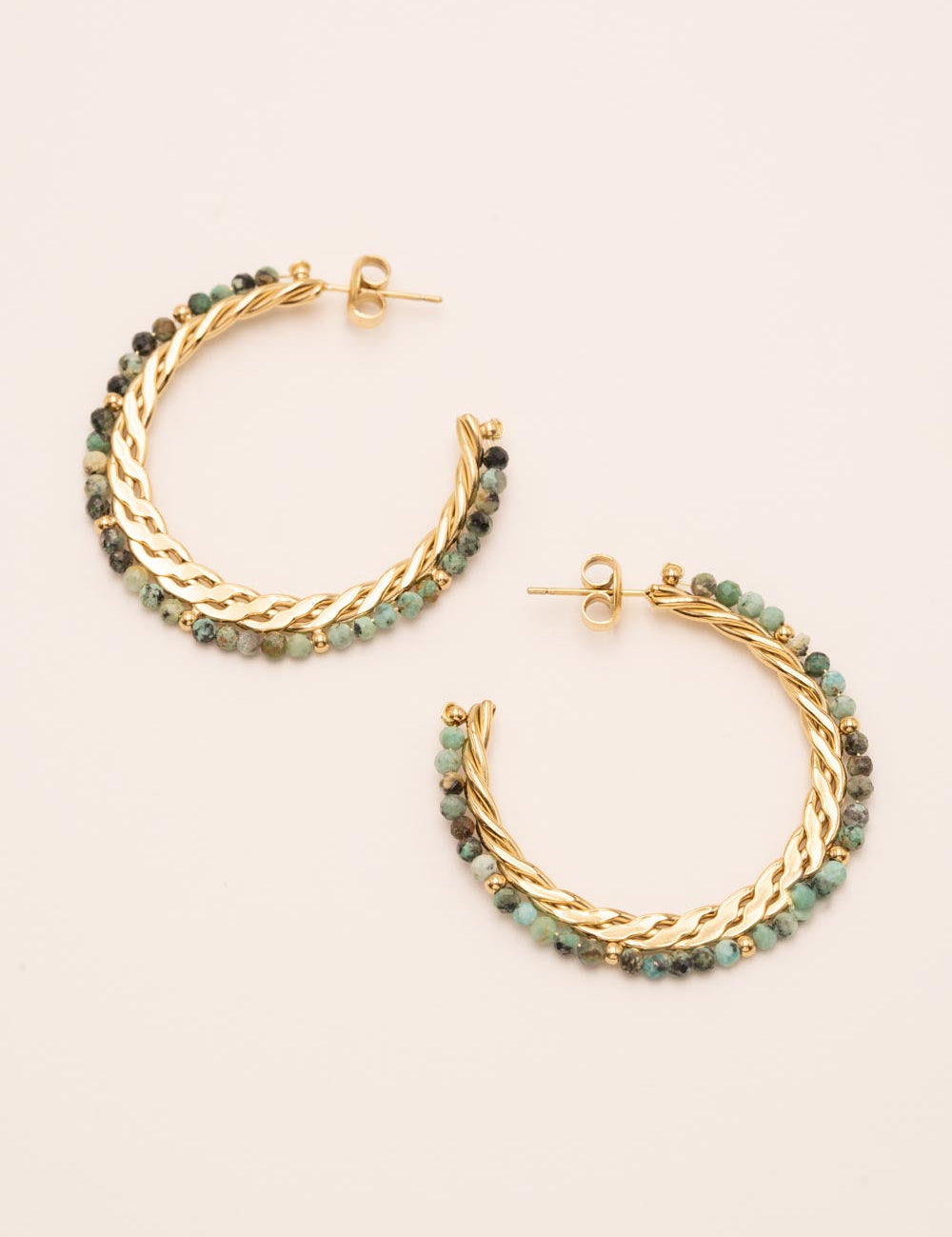 Boucles Bohm Paris - Basile Boucles D'oreilles Bohm Paris Turquoise africaine 