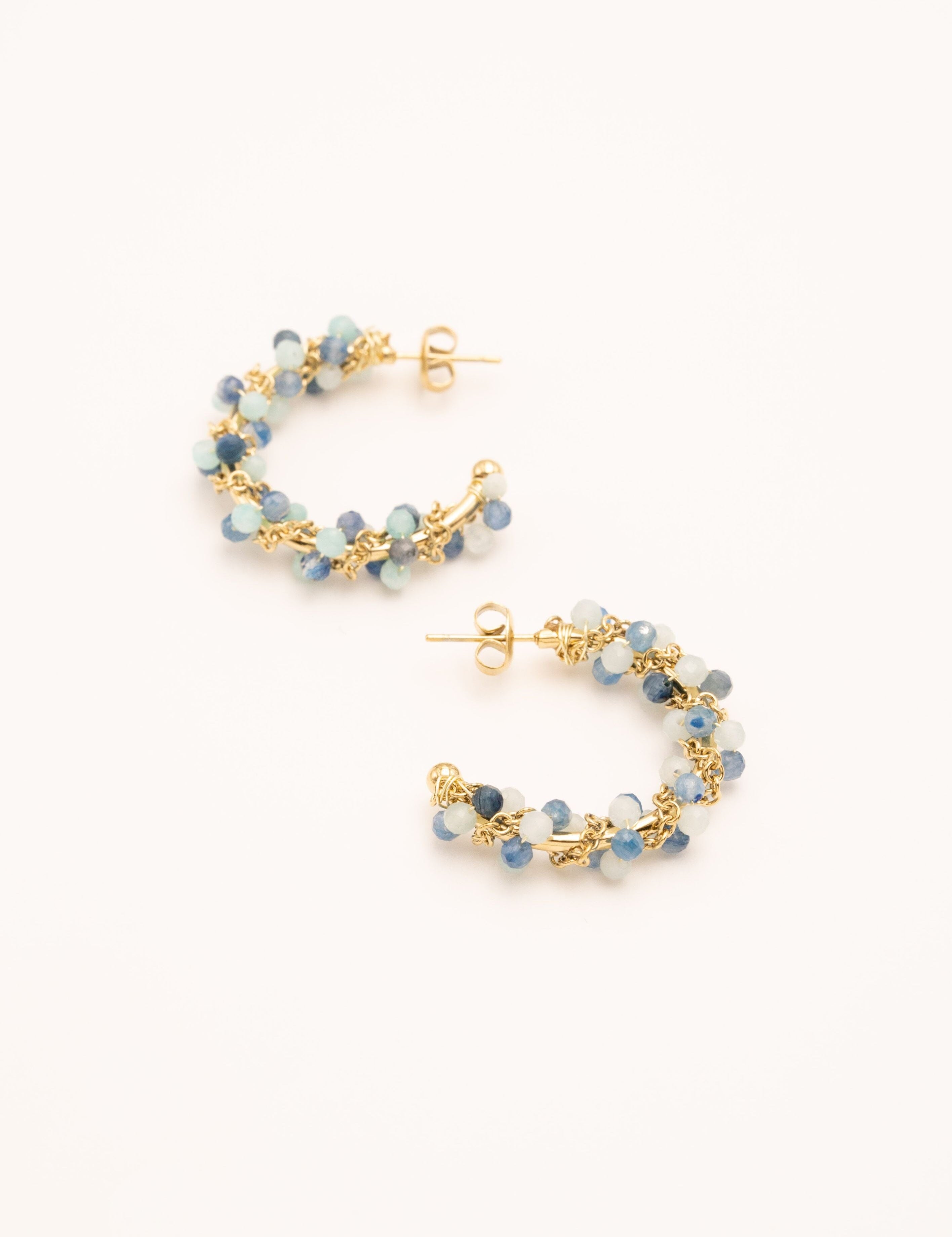 Boucles Bohm Paris - Cassia Boucles D'oreilles Bohm Paris agate bleu 
