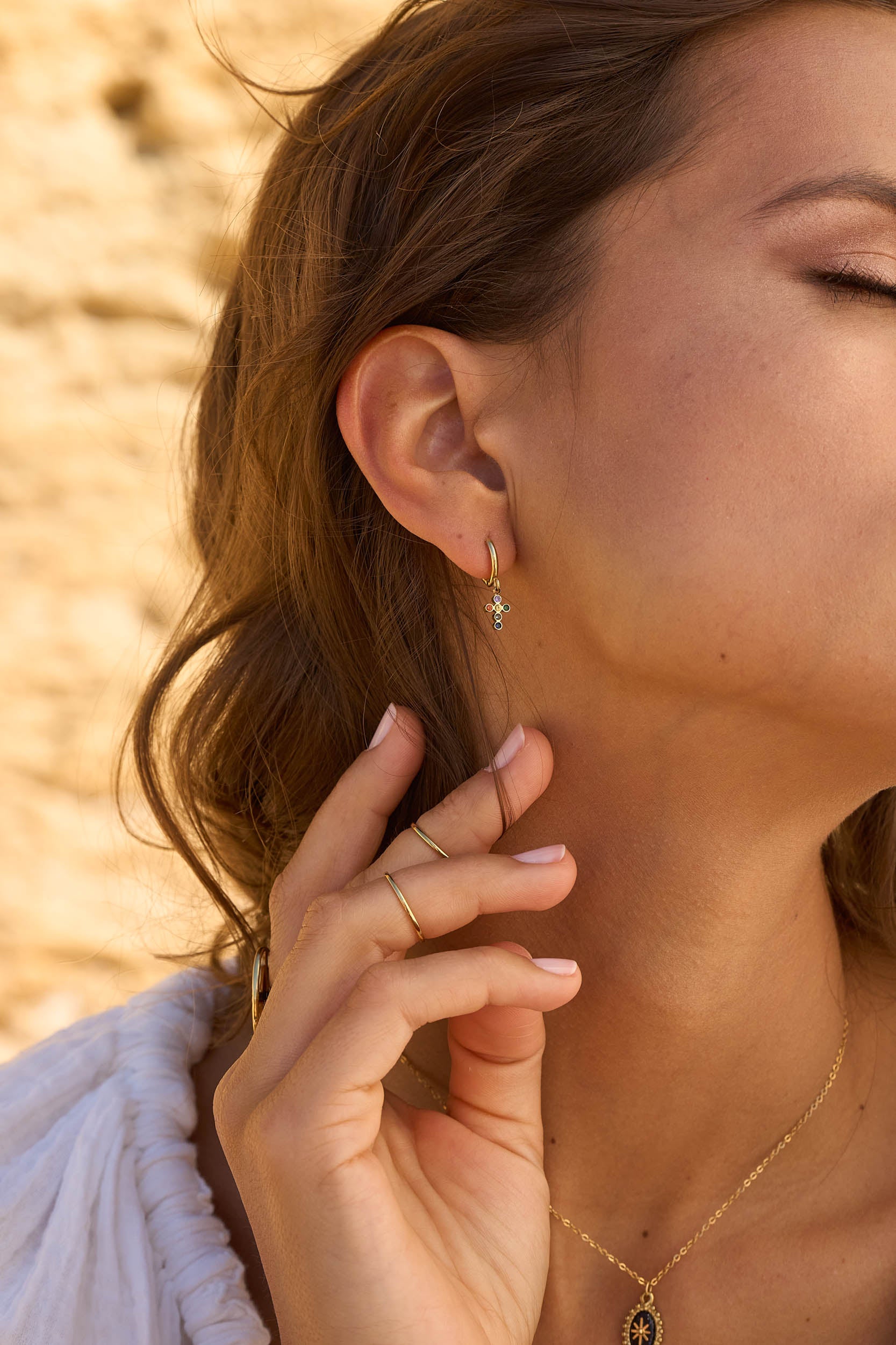 Boucles Bohm Paris - Cross Boucles D'oreilles Bohm Paris 