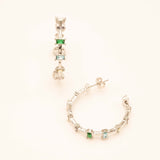 Boucles Bohm Paris - Fara Boucles D'oreilles Bohm Paris Argenté cristal 