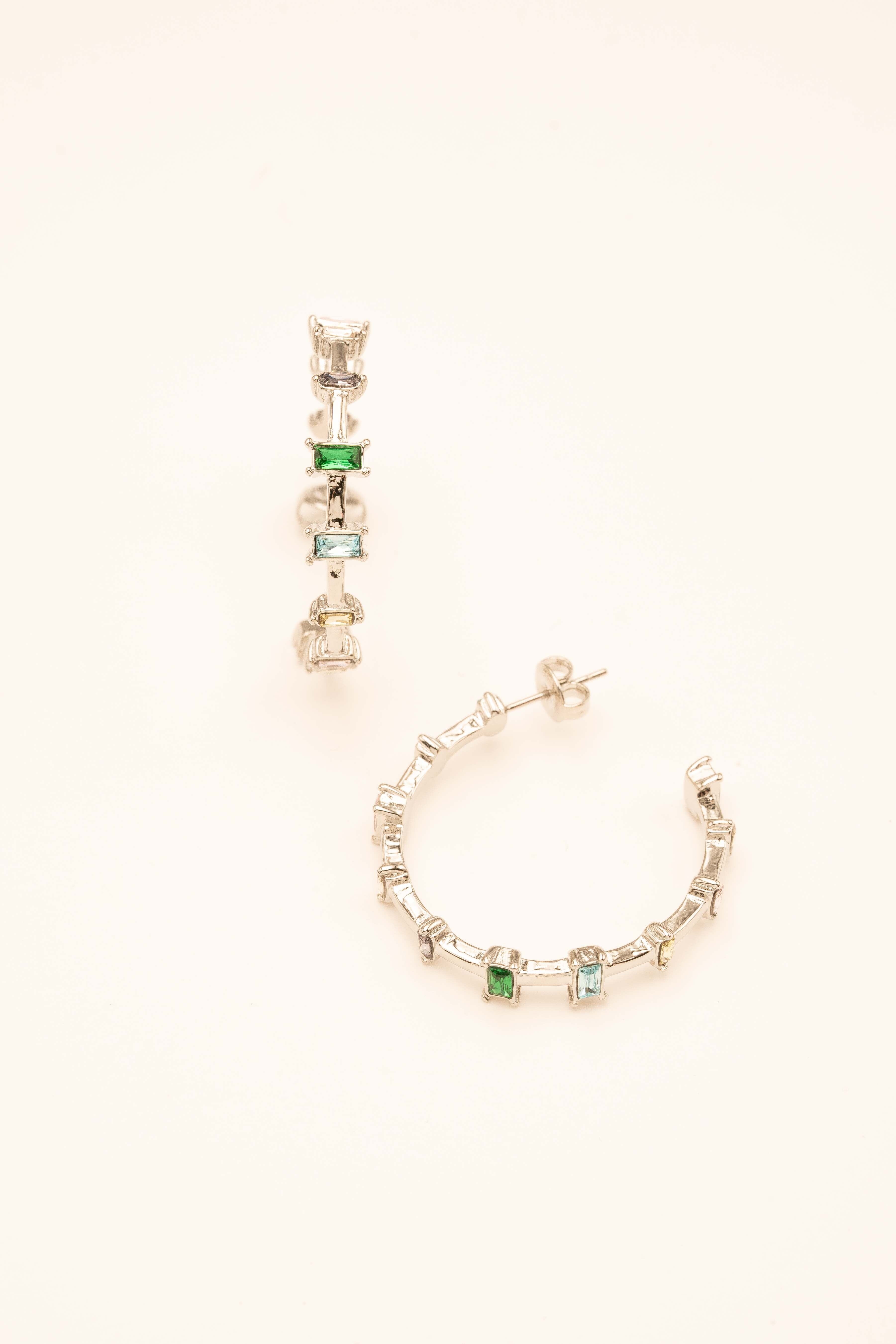 Boucles Bohm Paris - Fara Boucles D'oreilles Bohm Paris Argenté cristal 