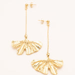 Boucles Bohm Paris - Grand Ginkgo Boucles D'oreilles Bohm Paris Doré 