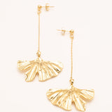 Boucles Bohm Paris - Grand Ginkgo Boucles D'oreilles Bohm Paris Doré 