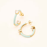 Boucles Bohm Paris - Iaga Boucles D'oreilles Bohm Paris Bleu ciel émail 