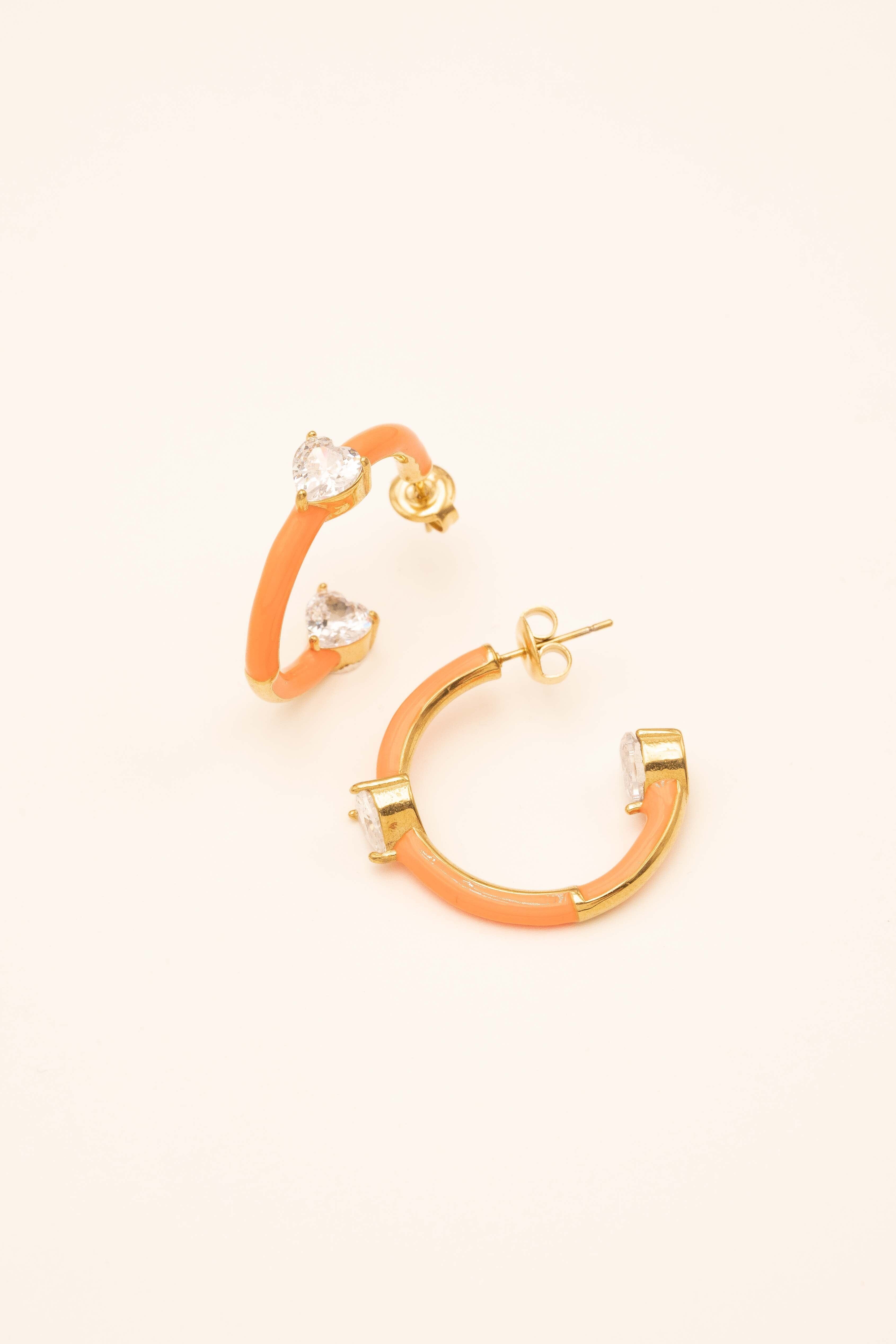 Boucles Bohm Paris - Iaga Boucles D'oreilles Bohm Paris Orange émail 