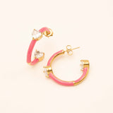 Boucles Bohm Paris - Iaga Boucles D'oreilles Bohm Paris Rose émail 