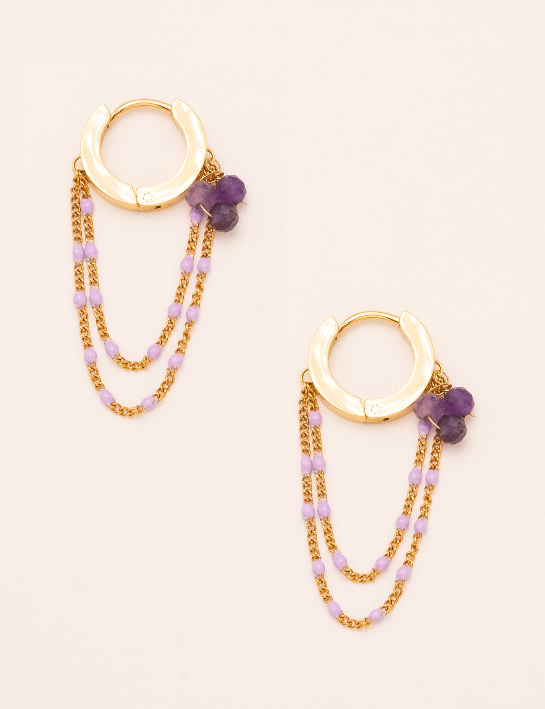 Boucles Bohm Paris - Livie Bijoux Bohm Paris Amethyste 