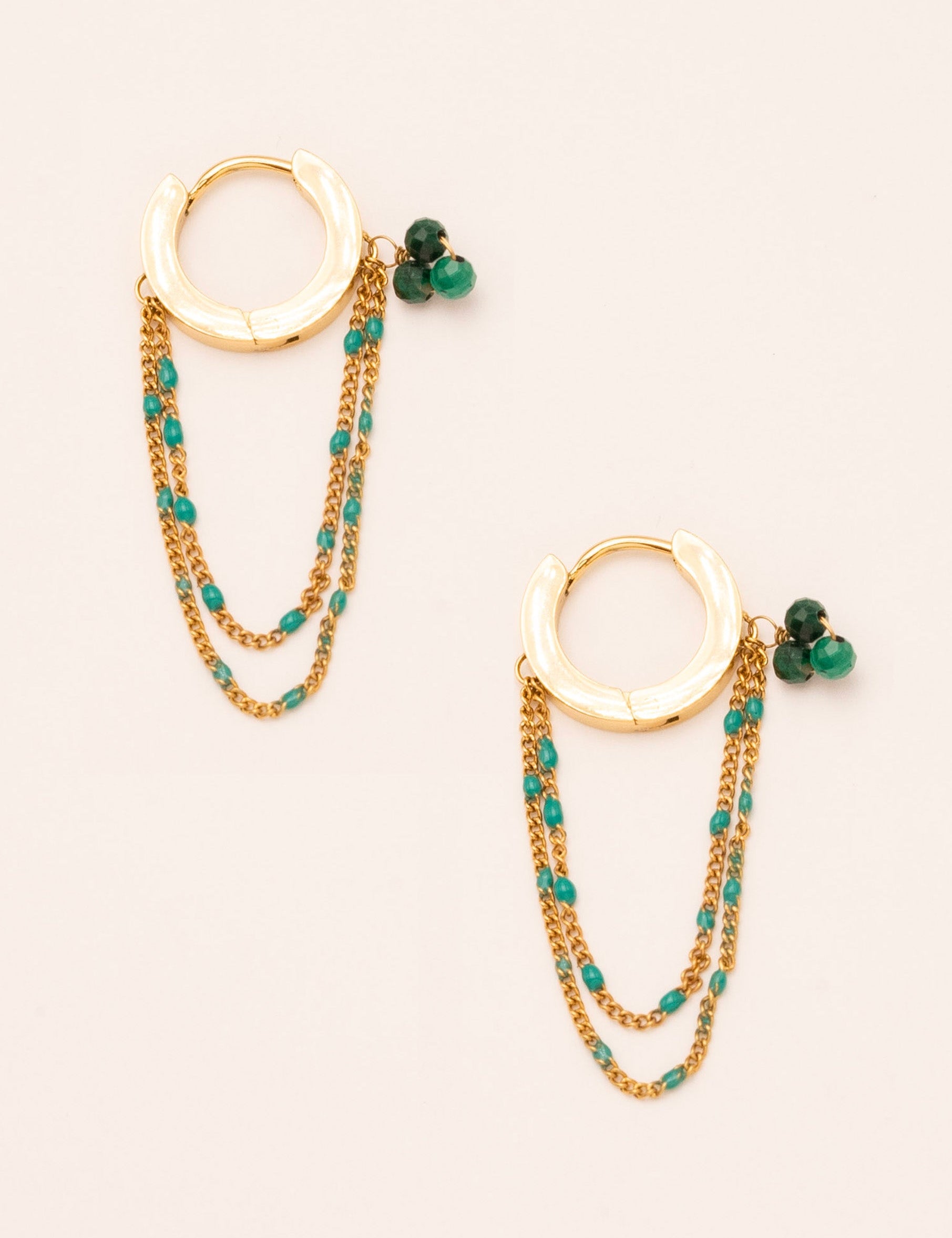 Boucles Bohm Paris - Livie Bijoux Bohm Paris Malachite 