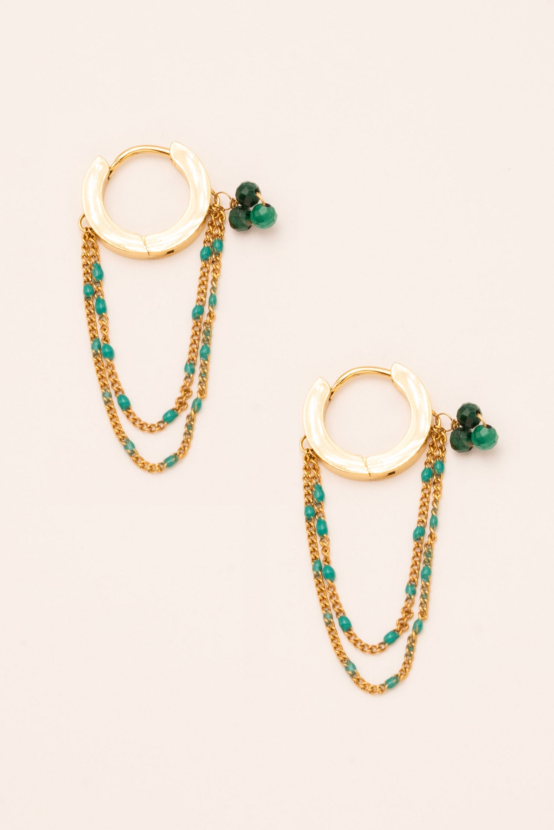 Boucles Bohm Paris - Livie Bijoux Bohm Paris Malachite 