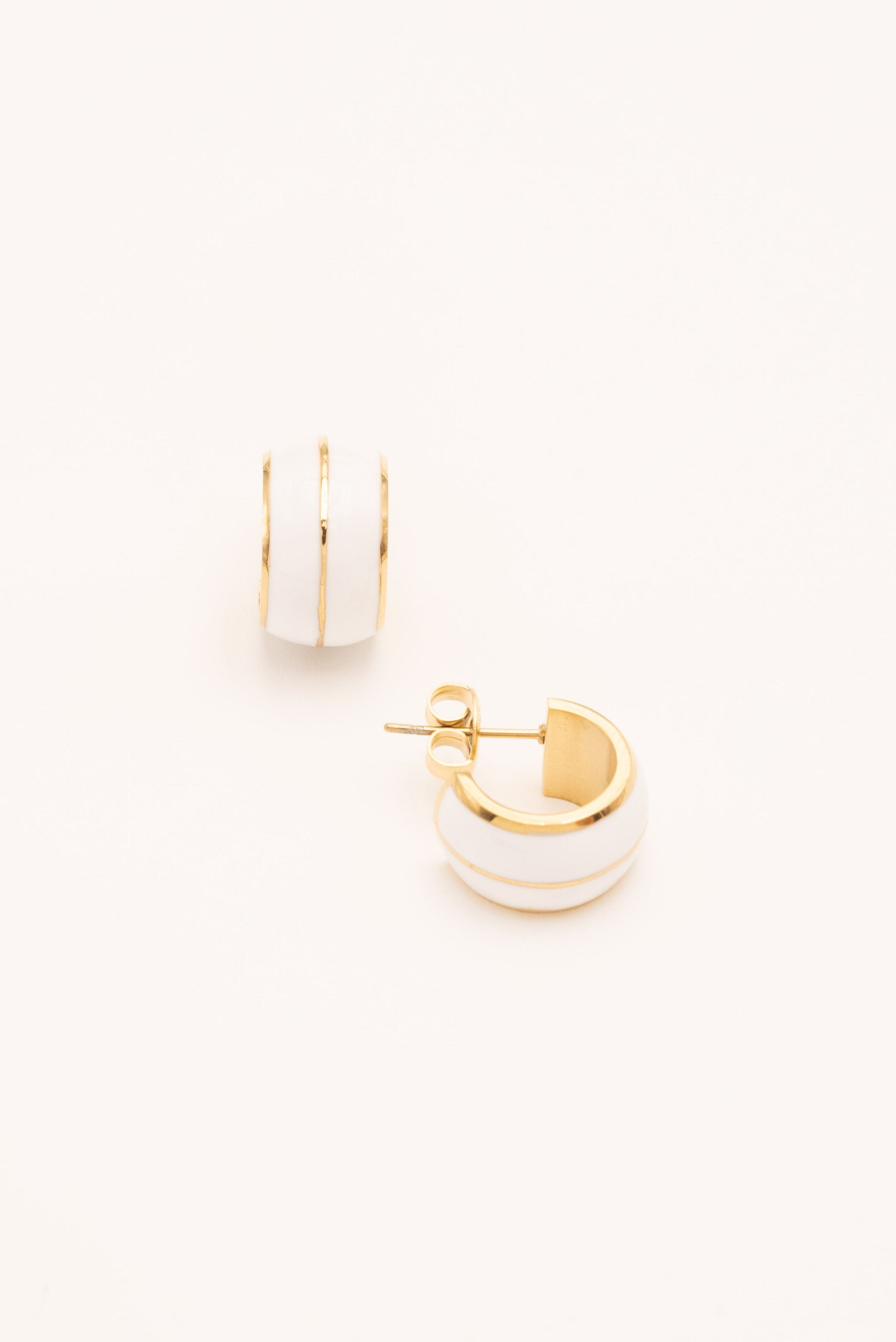 Boucles Bohm Paris - Nihal Boucles D'oreilles Bohm Paris Blanc émail 
