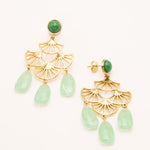 Boucles Bohm Paris - Nour Boucles D'oreilles Bohm Paris Vert clair émail 