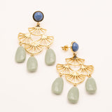 Boucles Bohm Paris - Nour Boucles D'oreilles Bohm Paris Vert eau émail 