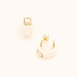 Boucles Bohm Paris - Séraphie Boucles D'oreilles Bohm Paris Blanc émail 