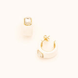 Boucles Bohm Paris - Séraphie Boucles D'oreilles Bohm Paris Blanc émail 
