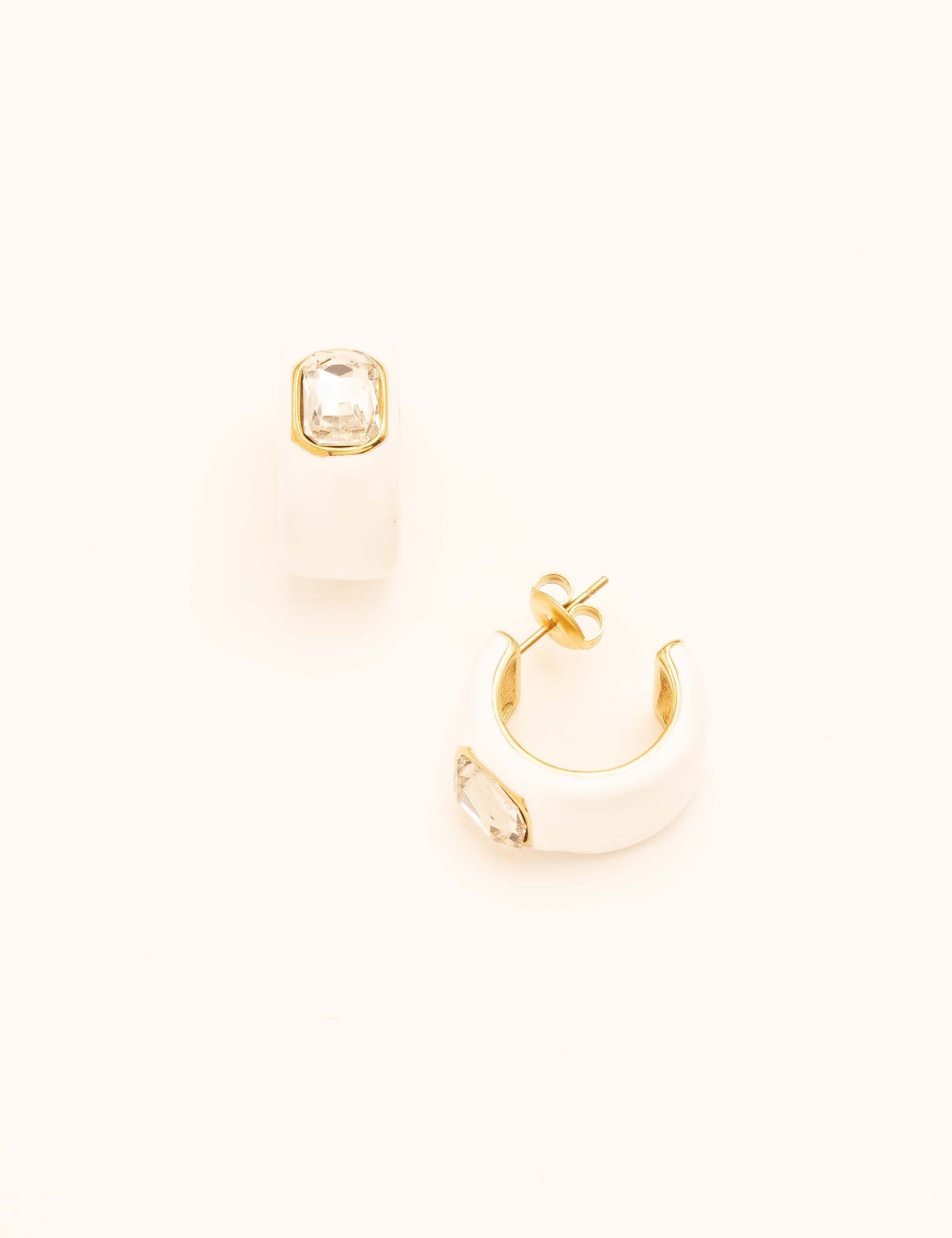 Boucles Bohm Paris - Séraphie Boucles D'oreilles Bohm Paris Blanc émail 