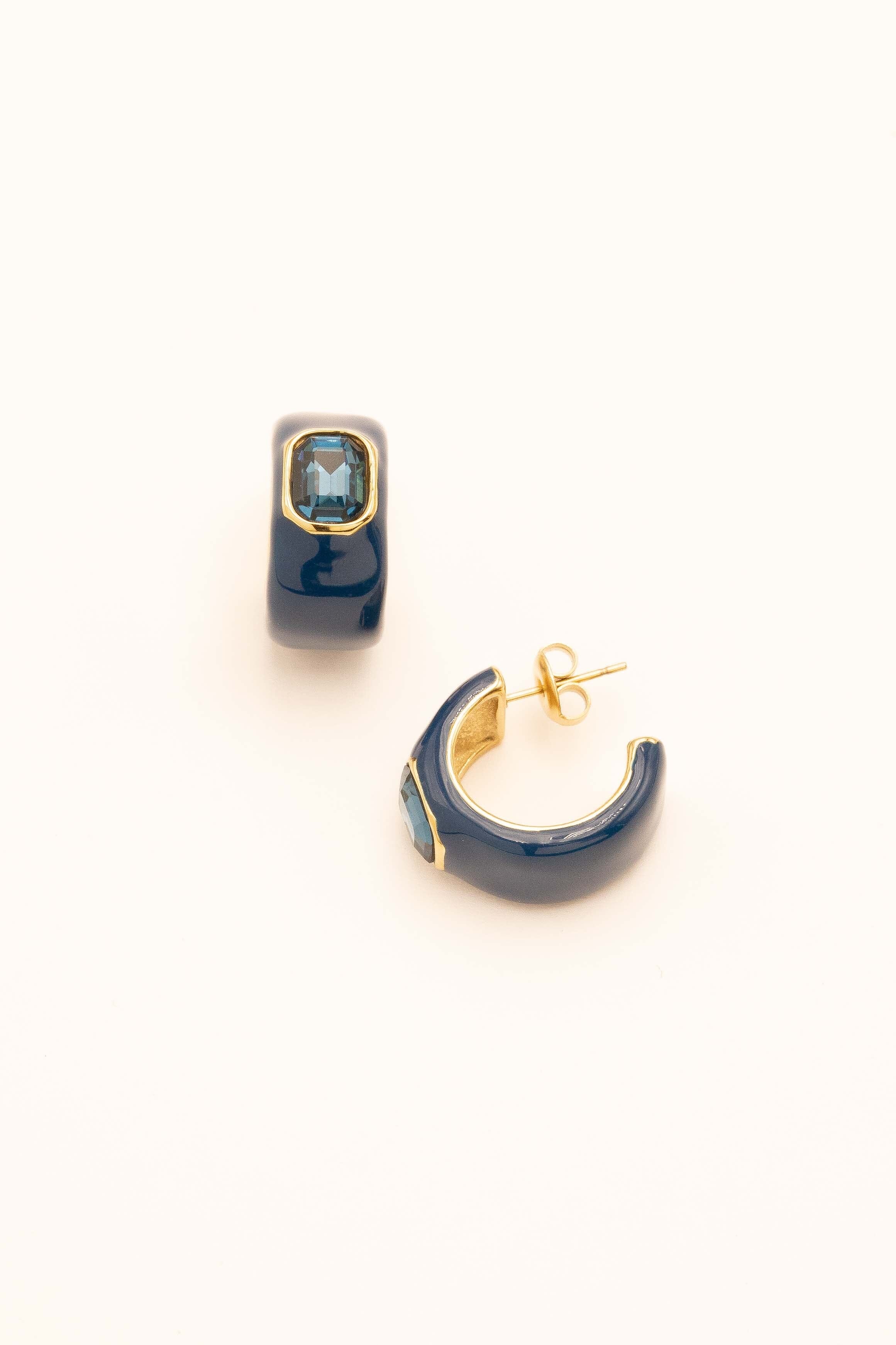 Boucles Bohm Paris - Séraphie Boucles D'oreilles Bohm Paris Bleu marine email 