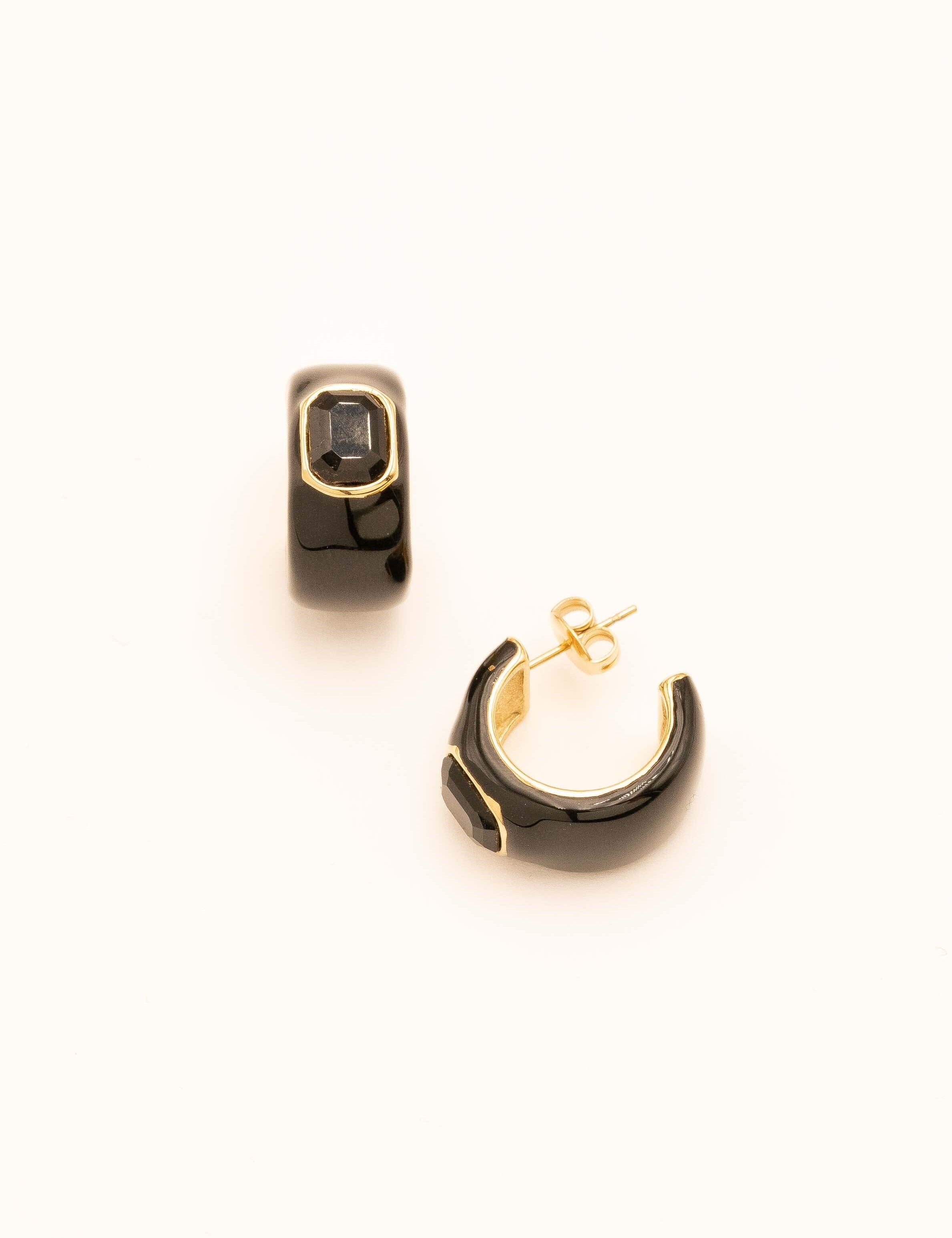 Boucles Bohm Paris - Séraphie Boucles D'oreilles Bohm Paris Noir émail 