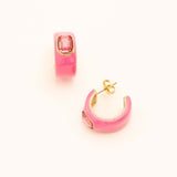 Boucles Bohm Paris - Séraphie Boucles D'oreilles Bohm Paris Rose émail 