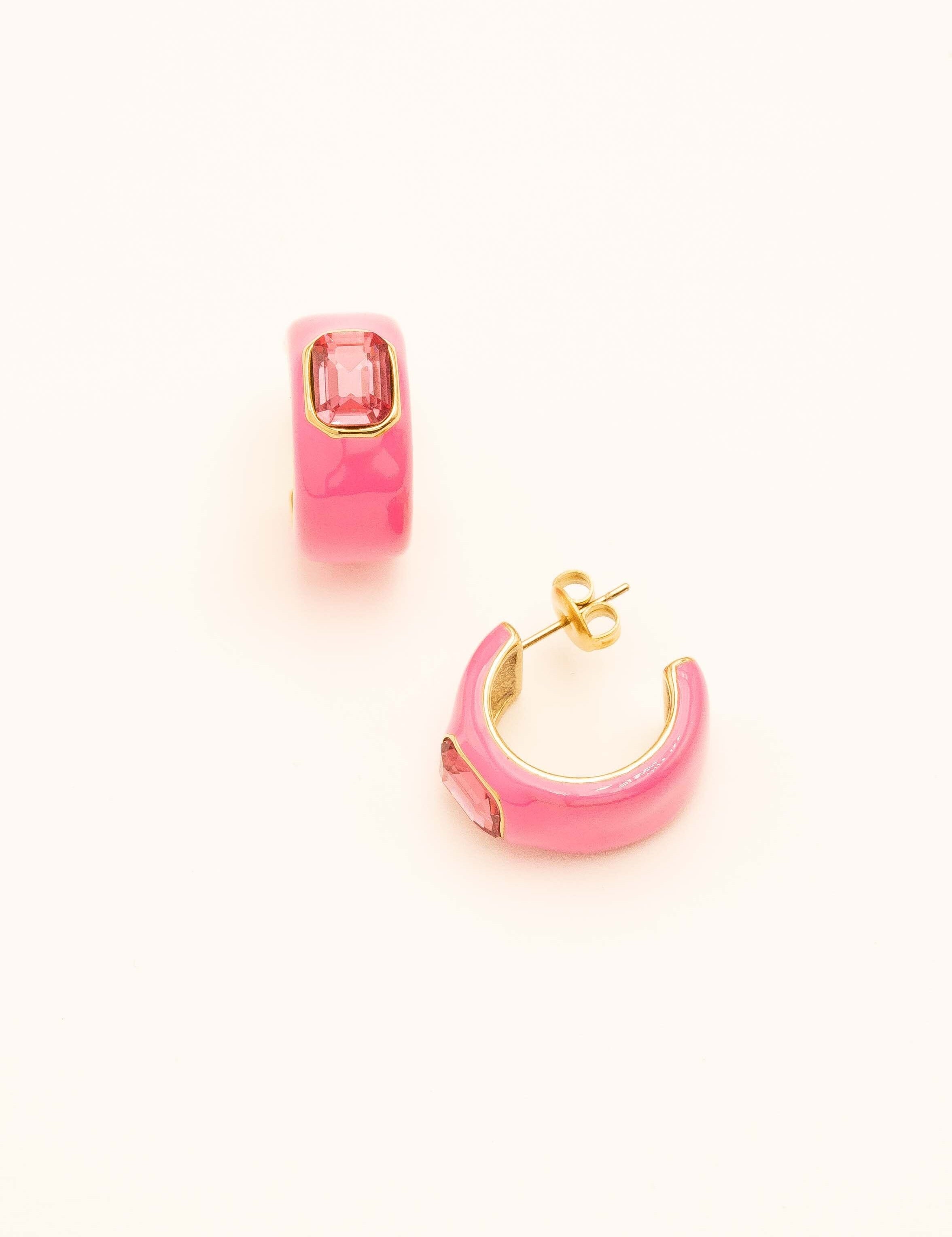 Boucles Bohm Paris - Séraphie Boucles D'oreilles Bohm Paris Rose émail 
