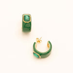 Boucles Bohm Paris - Séraphie Boucles D'oreilles Bohm Paris vert foncé mail 