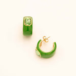 Boucles Bohm Paris - Séraphie Boucles D'oreilles Bohm Paris Vert Pomme émail 