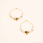 Boucles Bohm Paris - Stéphanie Boucles D'oreilles Bohm Paris Agate blanche 