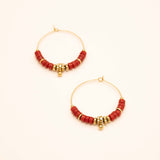 Boucles Bohm Paris - Stéphanie Boucles D'oreilles Bohm Paris Cornaline 