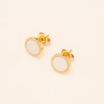 Boucles Emllo Bohm Paris Nacre blanche 
