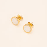 Boucles Emllo Bohm Paris Nacre blanche 