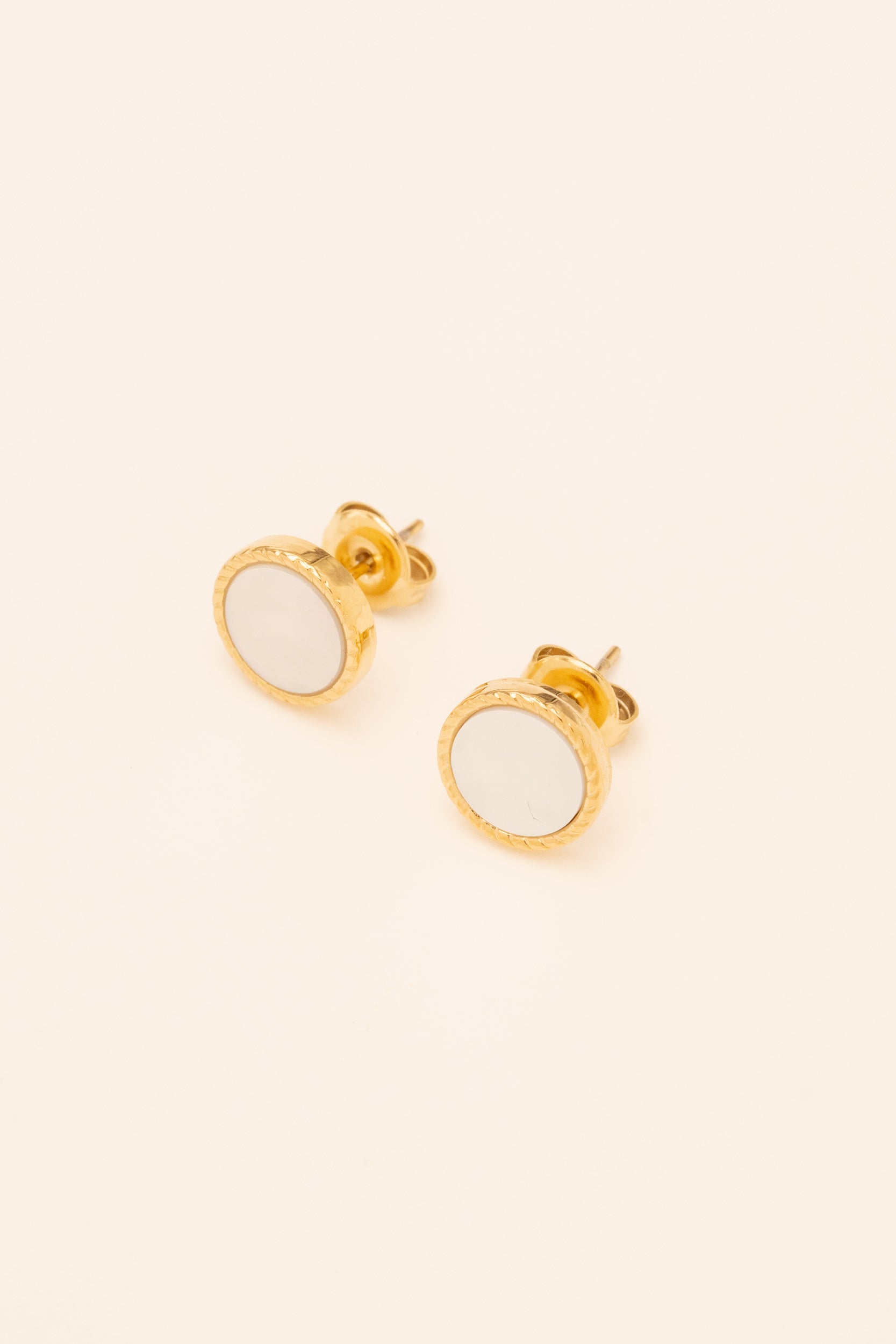 Boucles Emllo Bohm Paris Nacre blanche 