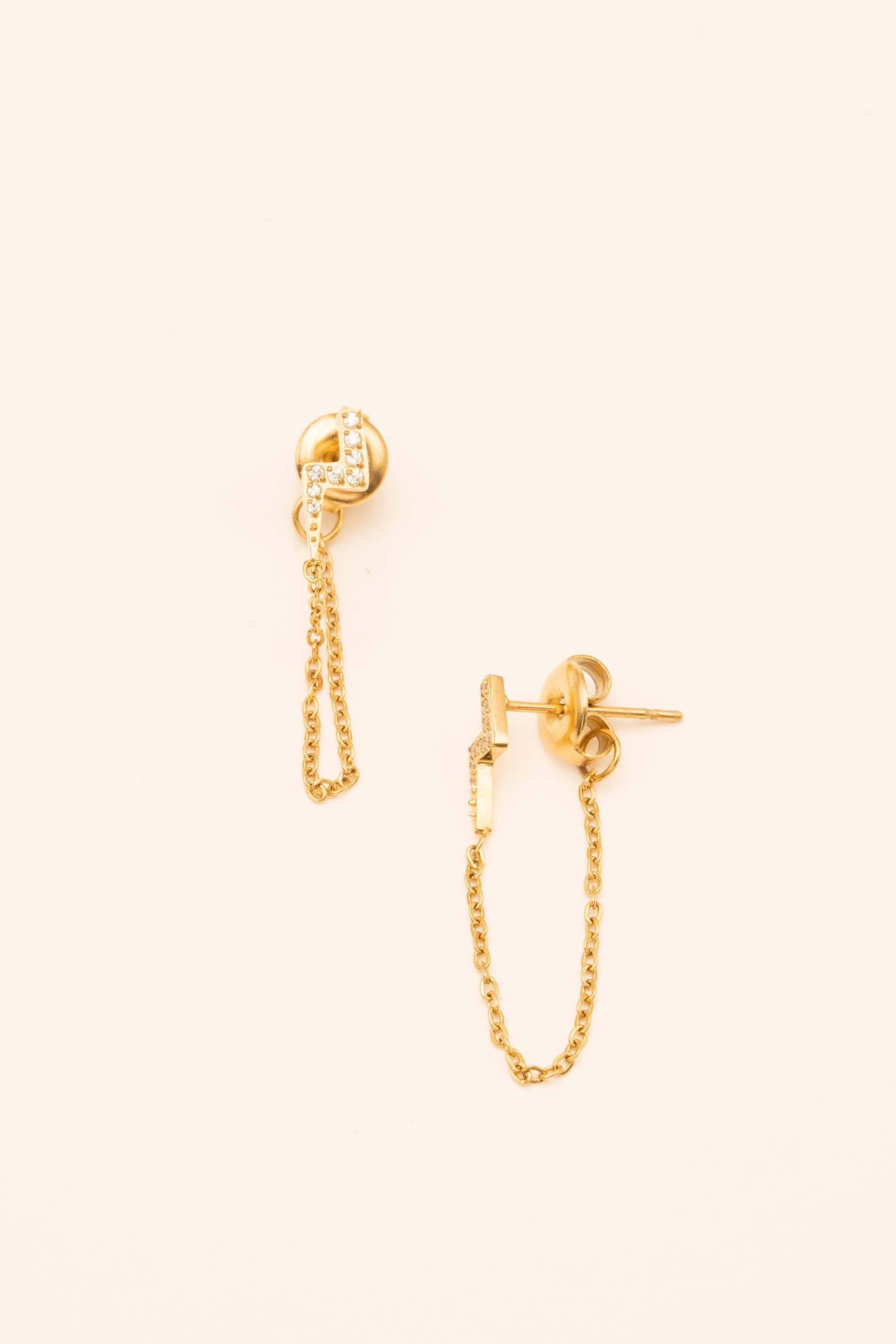 Boucles Flash - chaine Bohm Paris cristal 