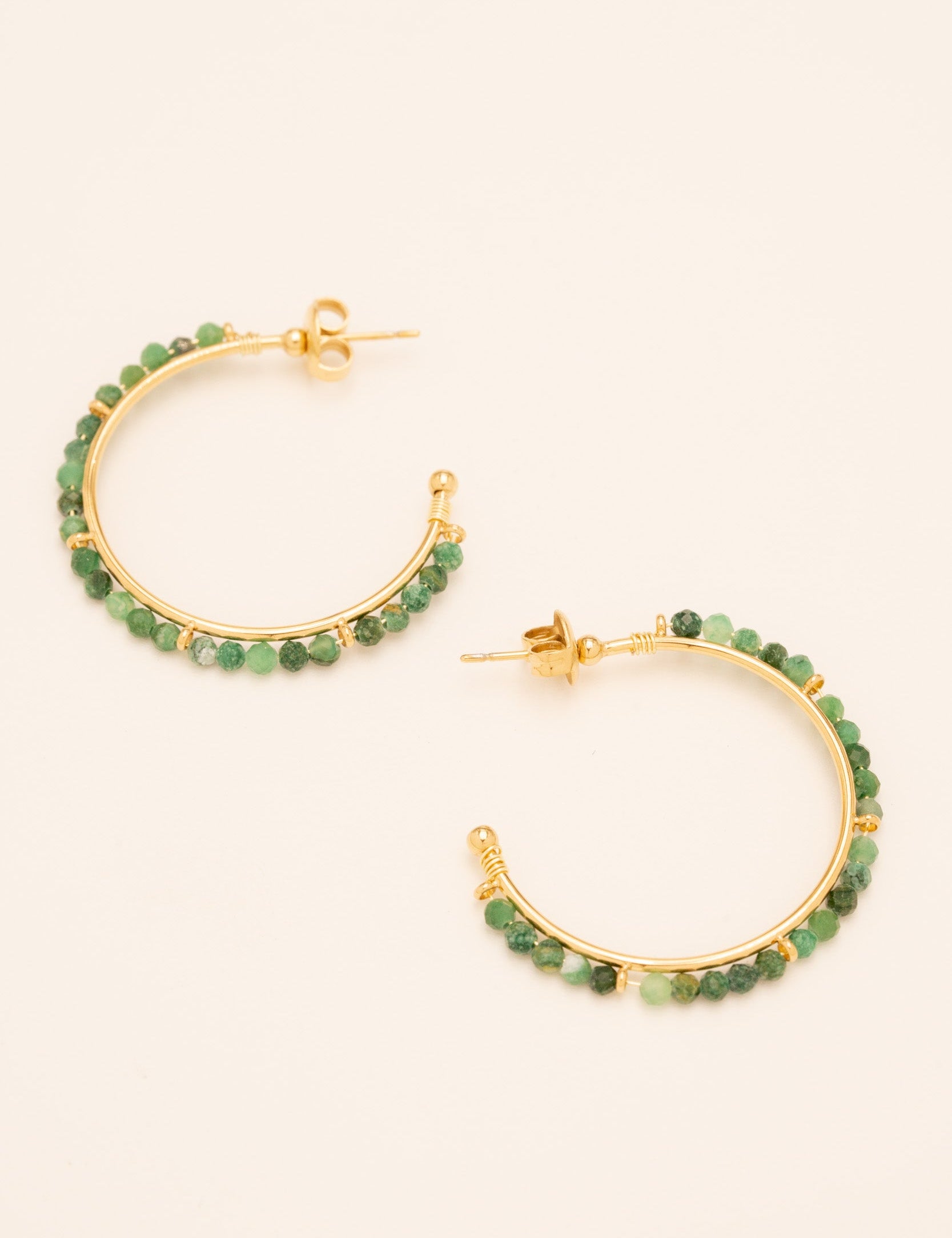 Boucles Klervi Bohm Paris Jaspe verte 