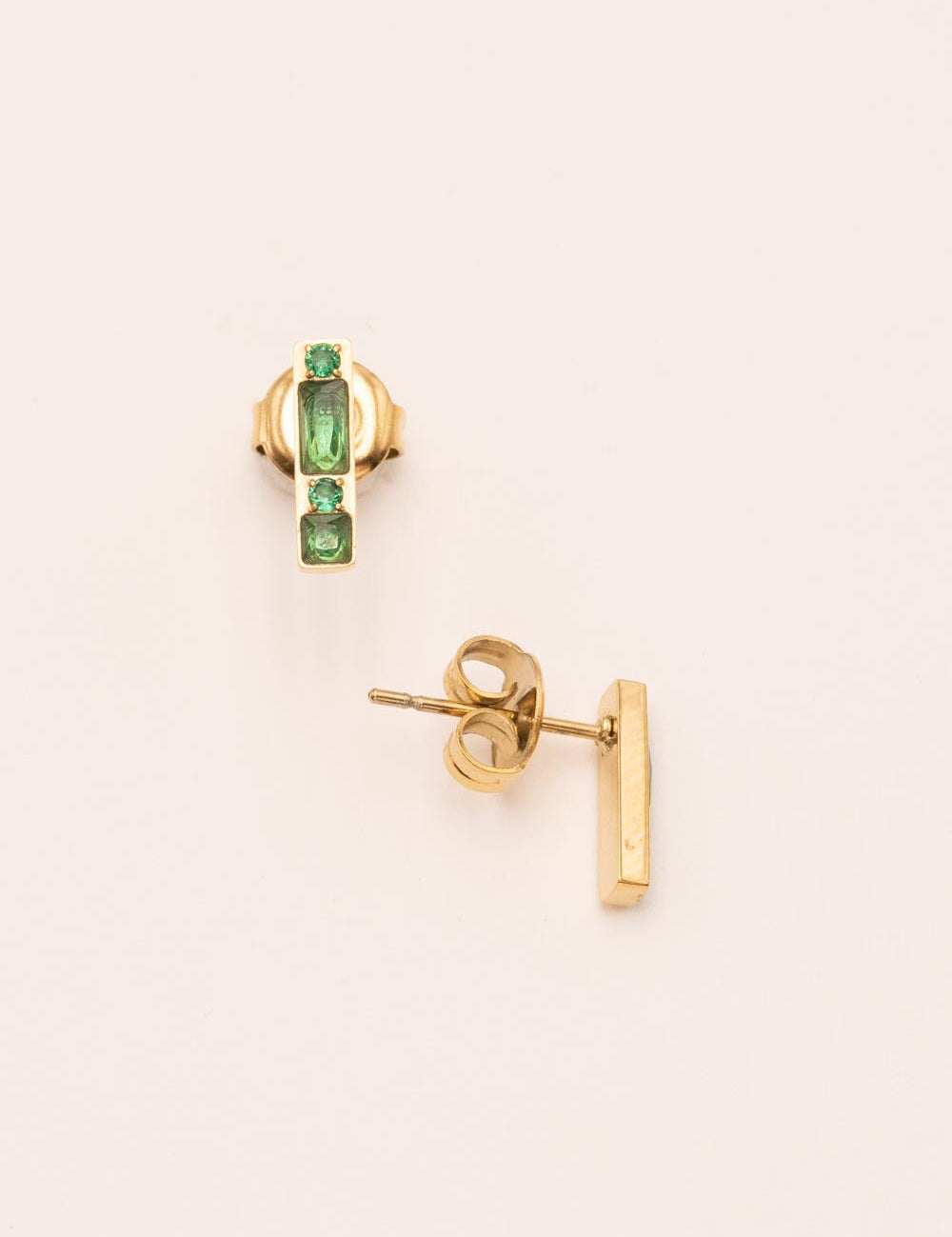 Boucles mini puces Bohm Paris - Honoré Boucles D'oreilles Bohm Paris vert prairie 