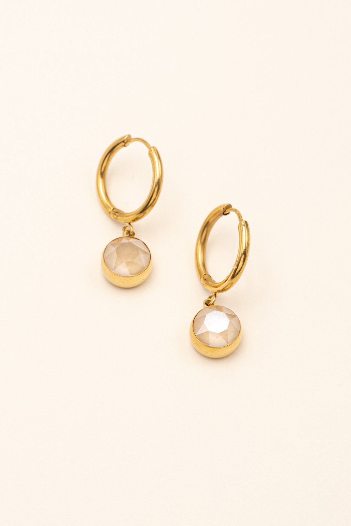 Boucles Silas Boucles D'oreilles Bohm Paris Beige rosé 