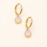 Boucles Silas Boucles D'oreilles Bohm Paris Rose opale 