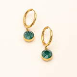 Boucles Silas Boucles D'oreilles Bohm Paris Vert foncé 