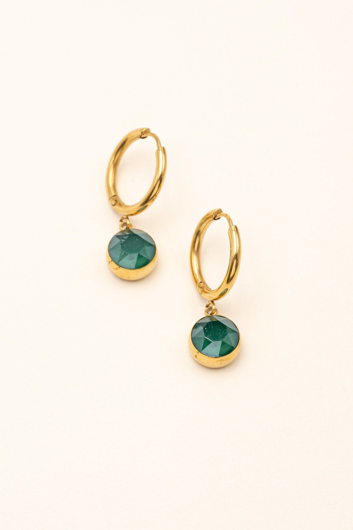 Boucles Silas Boucles D'oreilles Bohm Paris Vert foncé 