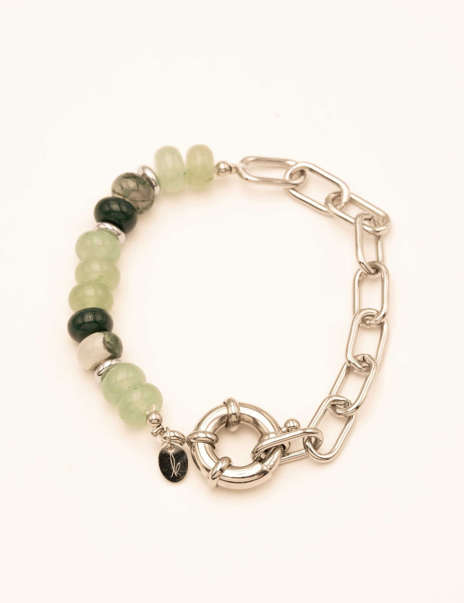Bracelet Bohm Paris - Austyn Bracelets Bohm Paris Agate verte argenté 