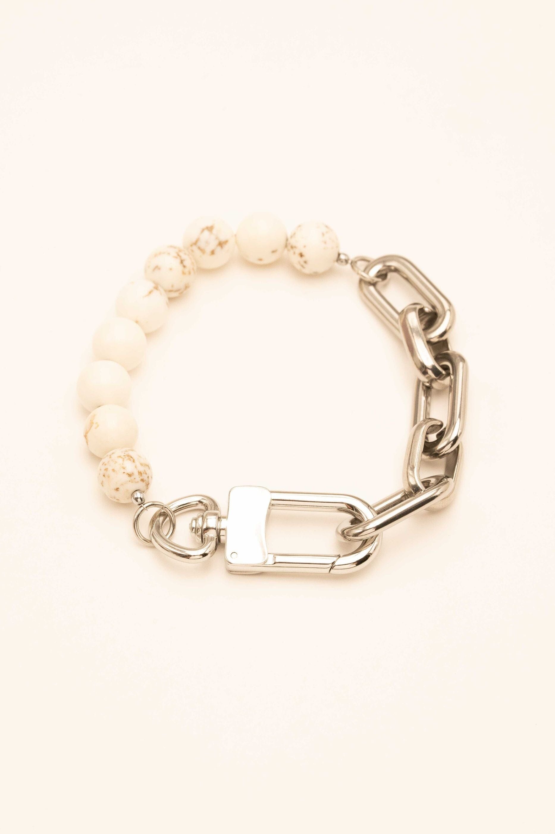 Bracelet Bohm Paris - Kelly bracelet Bohm Paris ARGENTÉ HOWLITE BLANCHE 