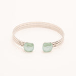 Bracelet Jonc Bohm Paris - Phoebe argenté Bracelets Bohm Paris vert eau 